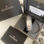 Relógio Baume & Mercier em aço e diamantes