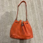 .Chanel  Drawstring Bucket Bag Perforated caviar Medium 