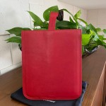 Saint Laurent Paris Red Leather Belle Du Jour iPad Sleeve