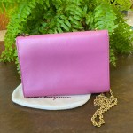 Salvatore Ferragamo Pink Leather Vara Bow Chain Bag