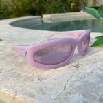 Bottega Veneta Óculos Violet Oval Sunglasses